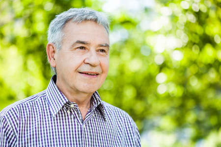 Portrait of happy senior manの写真素材