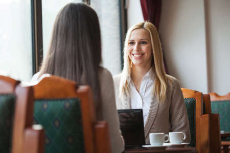 Friendly conversationの写真素材