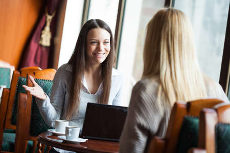 Friendly conversationの写真素材
