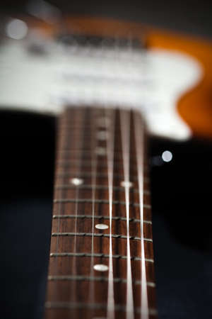 Closeup photo of electric guitar