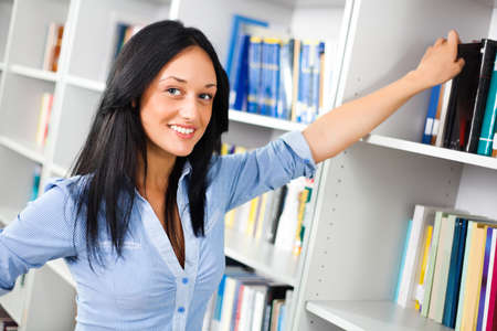 Student in libraryの写真素材