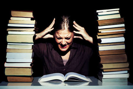 Frustrated student learning