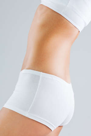 Close up image of beautiful female body without cellulite