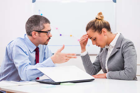 Business people are arguing in their office.の写真素材