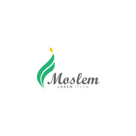 Mosque, Islamic, Moslem icon logo design vector template.のイラスト素材