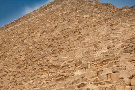 stone details of old egyptian pyramidの写真素材