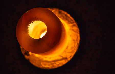 candle lamp on dark backgroundの写真素材