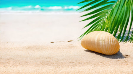 summer sandy and wavy beach backgroundの素材