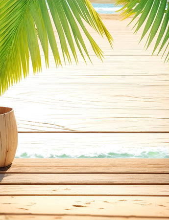 summer sandy and wavy beach backgroundの素材