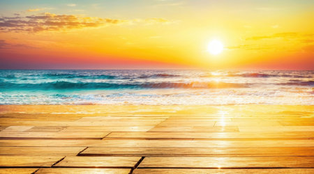 summer sandy and wavy beach backgroundの素材