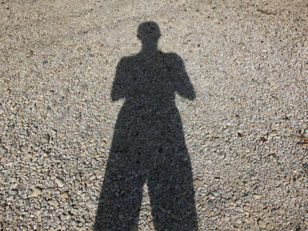 shadow of a manの写真素材