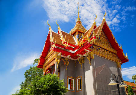 The Buddhist temple in Phuket in Thailand