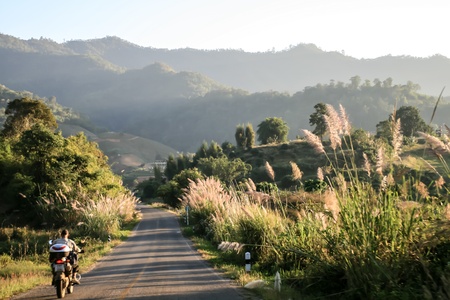 Road in chiangraiの写真素材