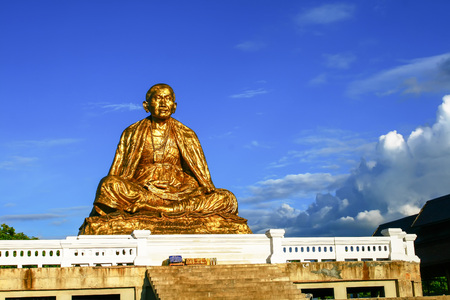 Chiang, Rai Thailand 6 July, 2561 Khu Ba Si Wichai Monument located at Wat Sangkeawphothiyan is a tourist attraction for people of faith cooperating in Buddhism. People who visit or architectural decoration.のeditorial素材