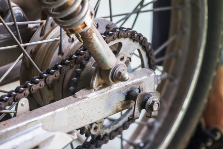 Need to remove the rear wheel of the motorcycle in order to change the old drum brakes.