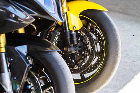 Slick racing tires used for track racing both motorcycle and car.