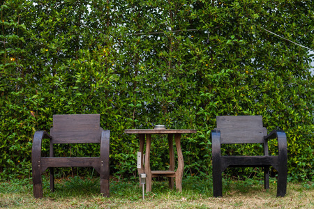 Place the table and chairs in this corner of the garden. Is an art of placement