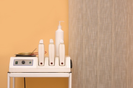 device for hair removal with warm waxの写真素材