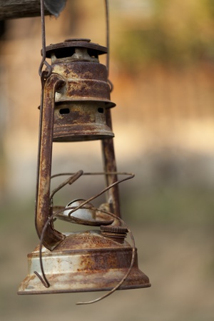old rusty gas lampの写真素材