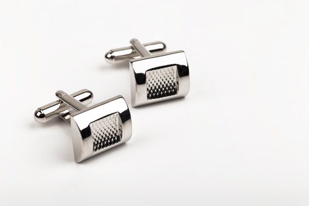 silver cuff linksの写真素材