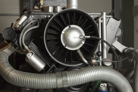 Close up shot of turbo diesel engineの写真素材