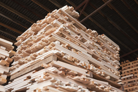 wood business storage warehouse store close upの写真素材