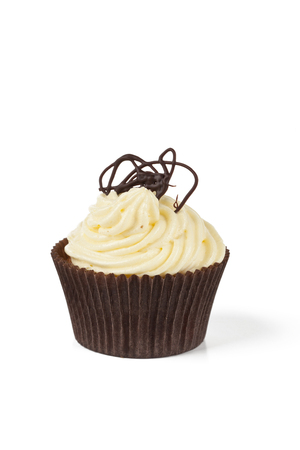 cup cake on white backgroundの写真素材