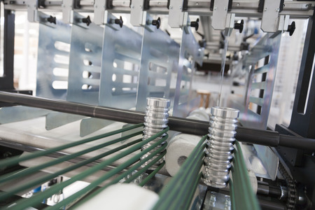 Detail of packaging machine for rollsの写真素材