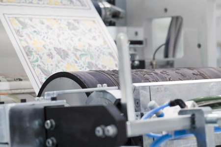 detail of roll printing machine