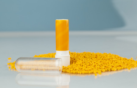 plastic granules  close up backgroung
