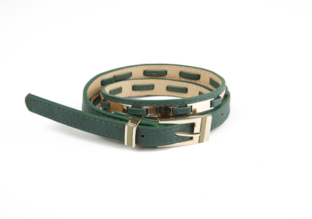 women belt isolated on whiteの写真素材