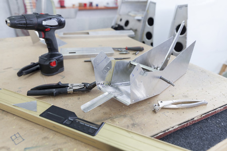 tin workshop, making airplane parts