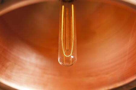 vintage bulb close up backgroundの写真素材