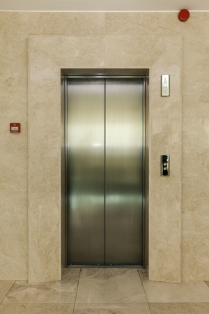 the elevator door in building