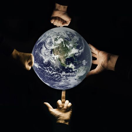 attack on the planet earth, fantasy conceptの写真素材