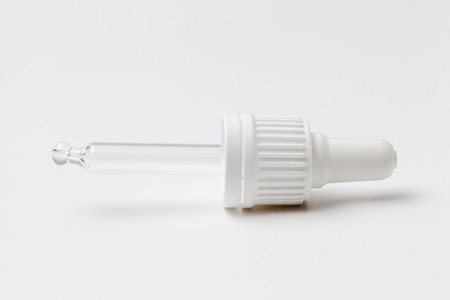pipette close up, isolated on whiteの写真素材
