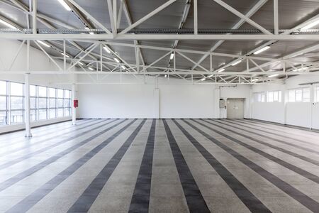 empty storage place, industrial backgroundの写真素材