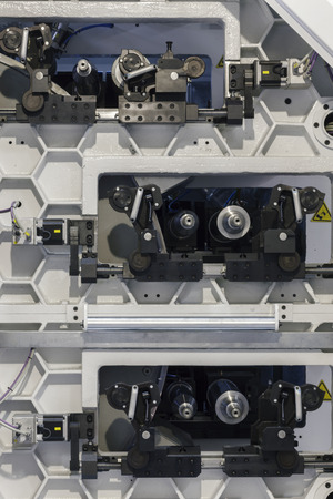 flexo printing press, close up