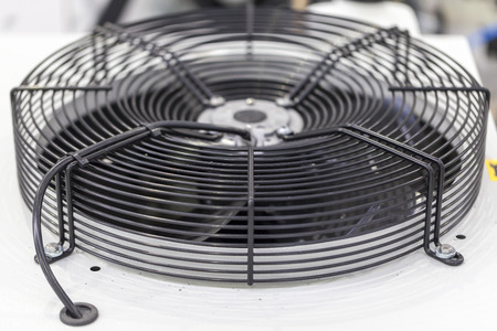 industrial fan on cooling unit, close upの写真素材