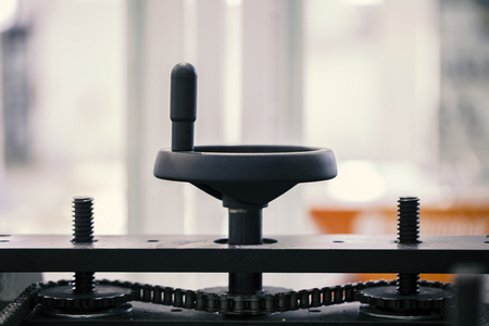 rotating gears on machine for printing