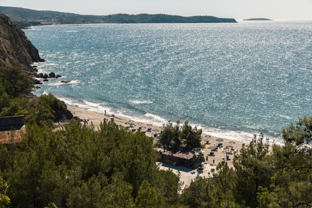 view to do sea on Grece island Thassosの写真素材