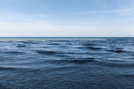 blue wavy water surface, close upの写真素材
