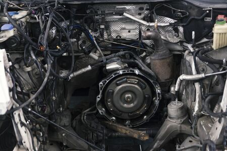 car repairs in service, close up