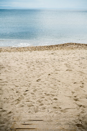enter the sandy beach, summer vacationの写真素材