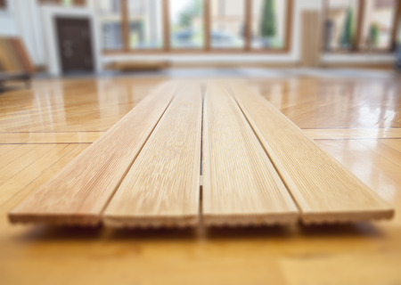 decking samples, wooden elements close up