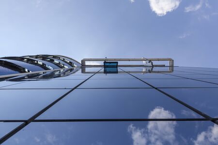 glass facade of a modern building, abstract background