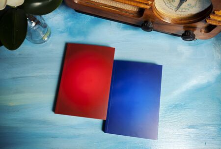 empty cover books background, close up, mock upの写真素材