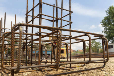 iron for reinforced concrete, close up