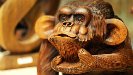 close-up, various souvenirs made of stone, wood, glass and metal, in the gift shop for tourists. High quality photoの写真素材