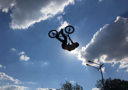 Motion biker jumps, Sport.の素材